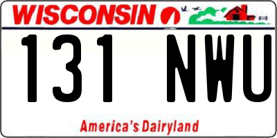 WI license plate 131NWU