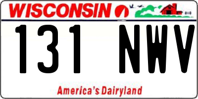 WI license plate 131NWV