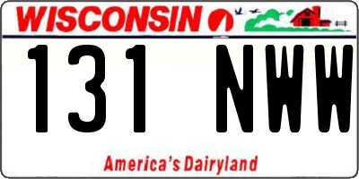 WI license plate 131NWW