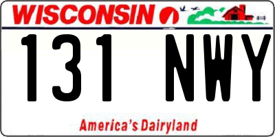 WI license plate 131NWY