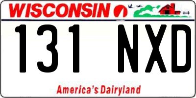 WI license plate 131NXD