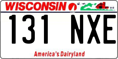 WI license plate 131NXE