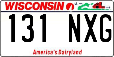 WI license plate 131NXG