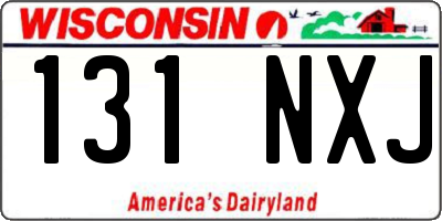 WI license plate 131NXJ