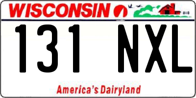 WI license plate 131NXL