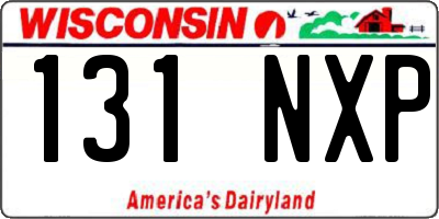 WI license plate 131NXP