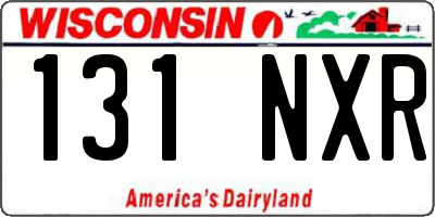 WI license plate 131NXR