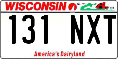 WI license plate 131NXT