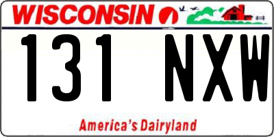 WI license plate 131NXW