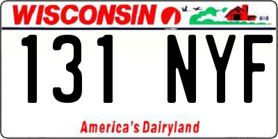 WI license plate 131NYF