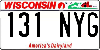 WI license plate 131NYG