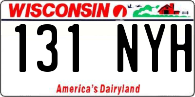 WI license plate 131NYH
