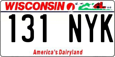 WI license plate 131NYK