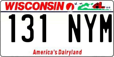 WI license plate 131NYM