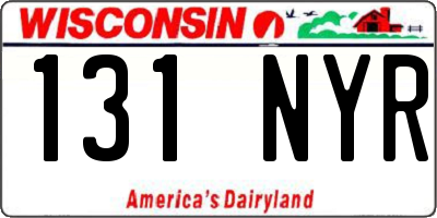 WI license plate 131NYR