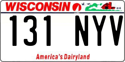 WI license plate 131NYV