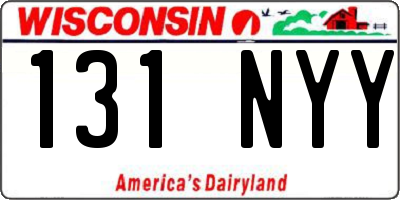 WI license plate 131NYY