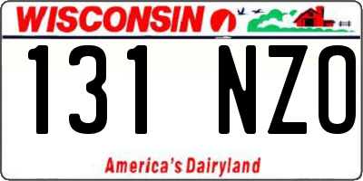 WI license plate 131NZO