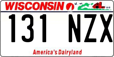 WI license plate 131NZX