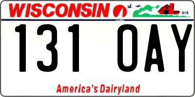 WI license plate 131OAY