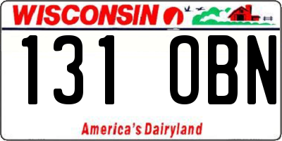 WI license plate 131OBN