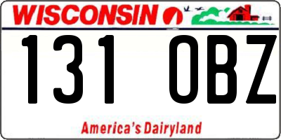 WI license plate 131OBZ