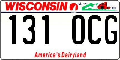 WI license plate 131OCG