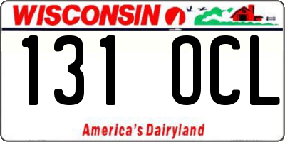 WI license plate 131OCL