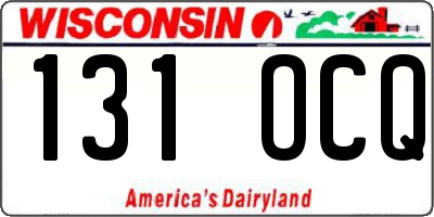 WI license plate 131OCQ