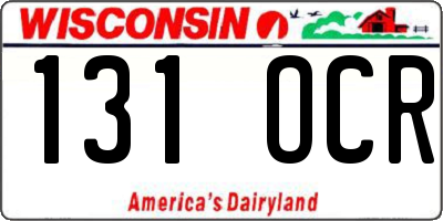 WI license plate 131OCR
