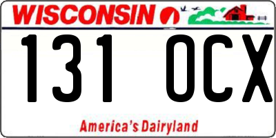 WI license plate 131OCX