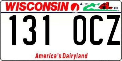 WI license plate 131OCZ