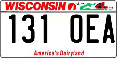 WI license plate 131OEA