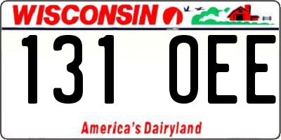 WI license plate 131OEE