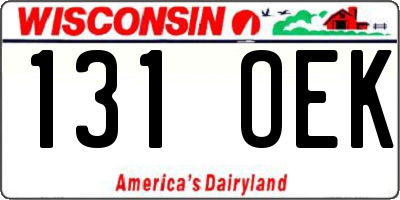 WI license plate 131OEK