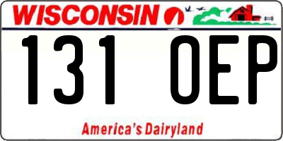 WI license plate 131OEP