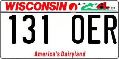 WI license plate 131OER