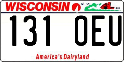 WI license plate 131OEU
