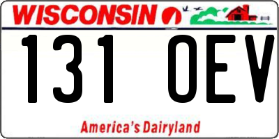 WI license plate 131OEV