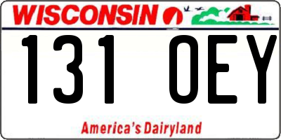 WI license plate 131OEY