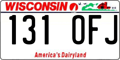 WI license plate 131OFJ
