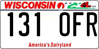 WI license plate 131OFR
