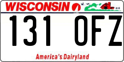 WI license plate 131OFZ