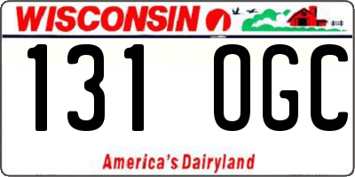 WI license plate 131OGC