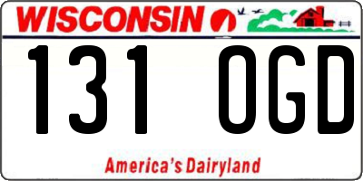 WI license plate 131OGD