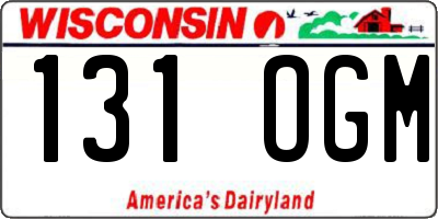 WI license plate 131OGM