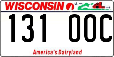 WI license plate 131OOC