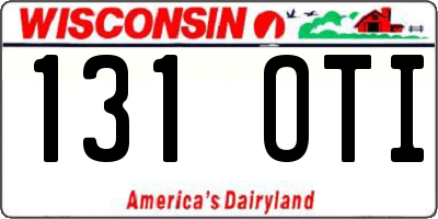 WI license plate 131OTI