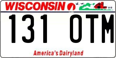 WI license plate 131OTM