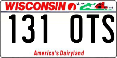 WI license plate 131OTS